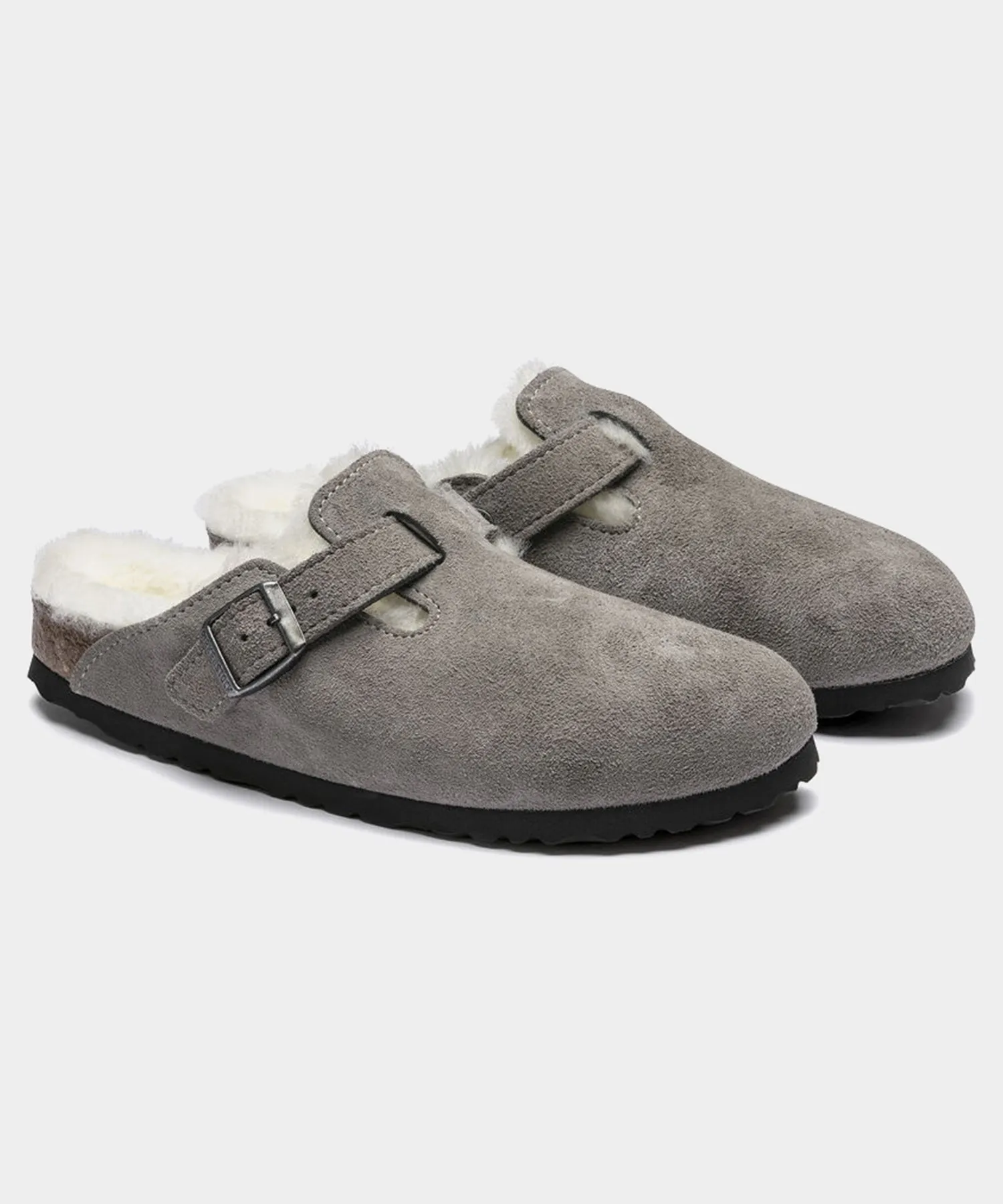 Birkenstock Boston Shearling in Stone