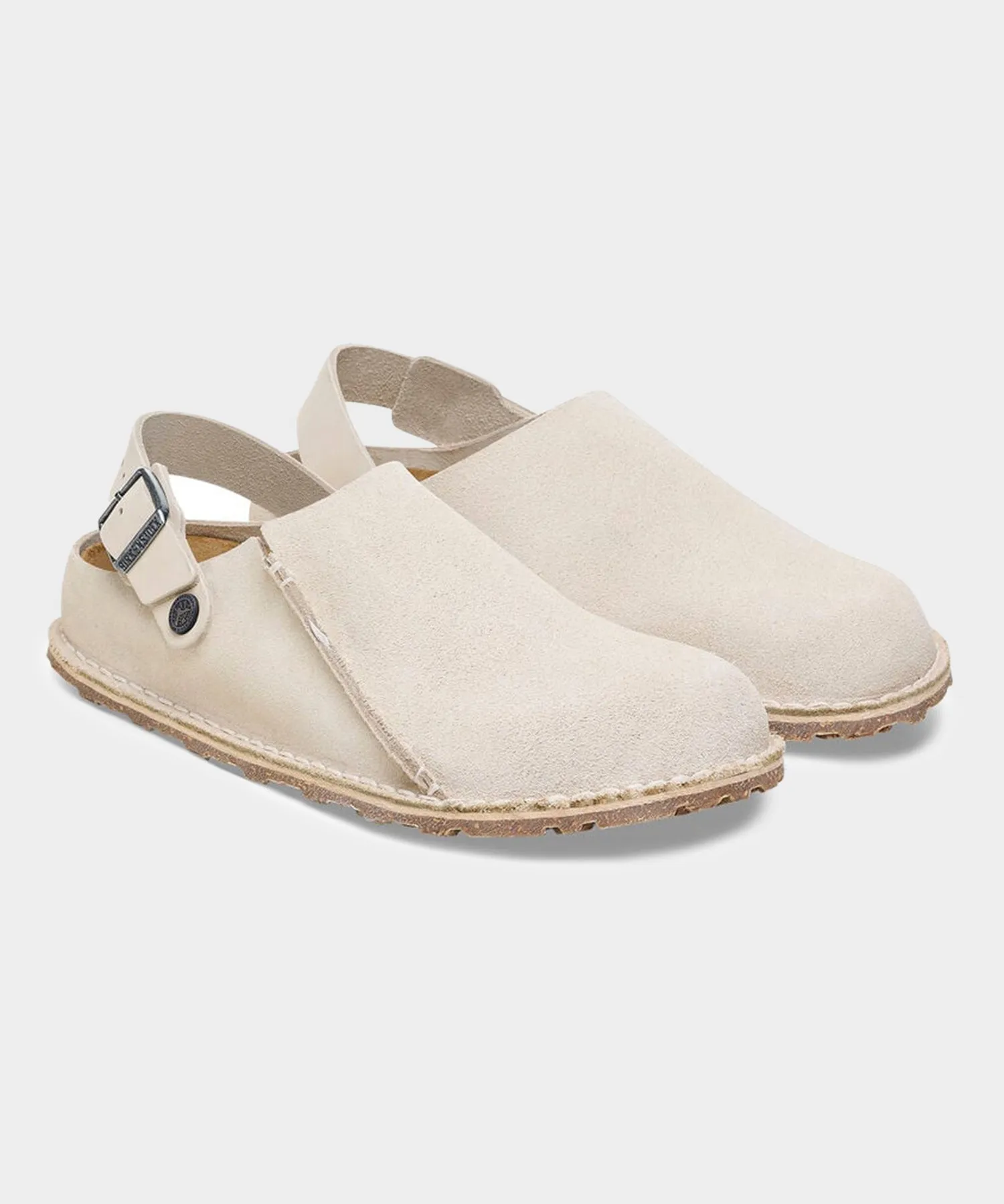 Birkenstock Lutry Premium Suede in Eggshell