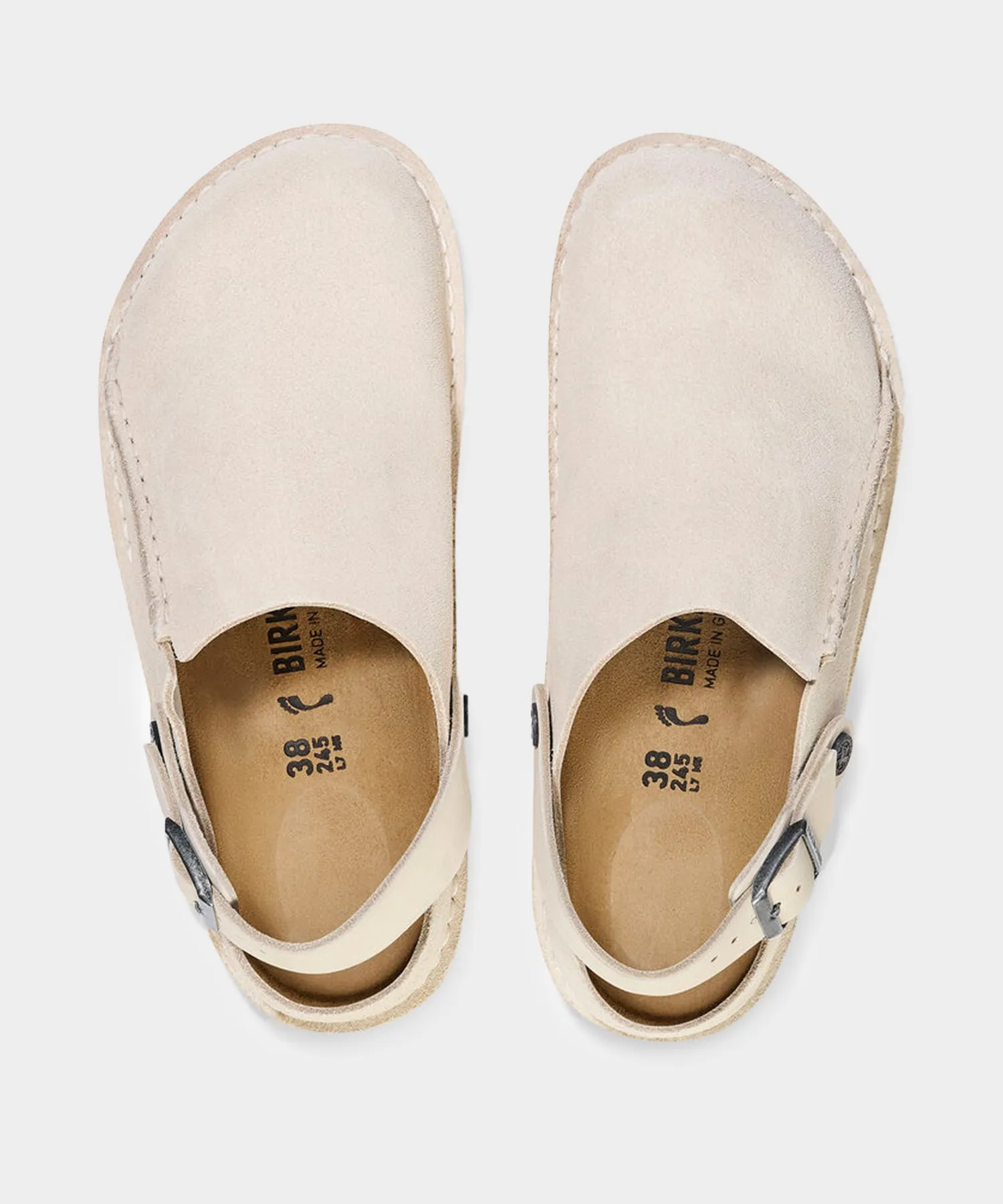 Birkenstock Lutry Premium Suede in Eggshell