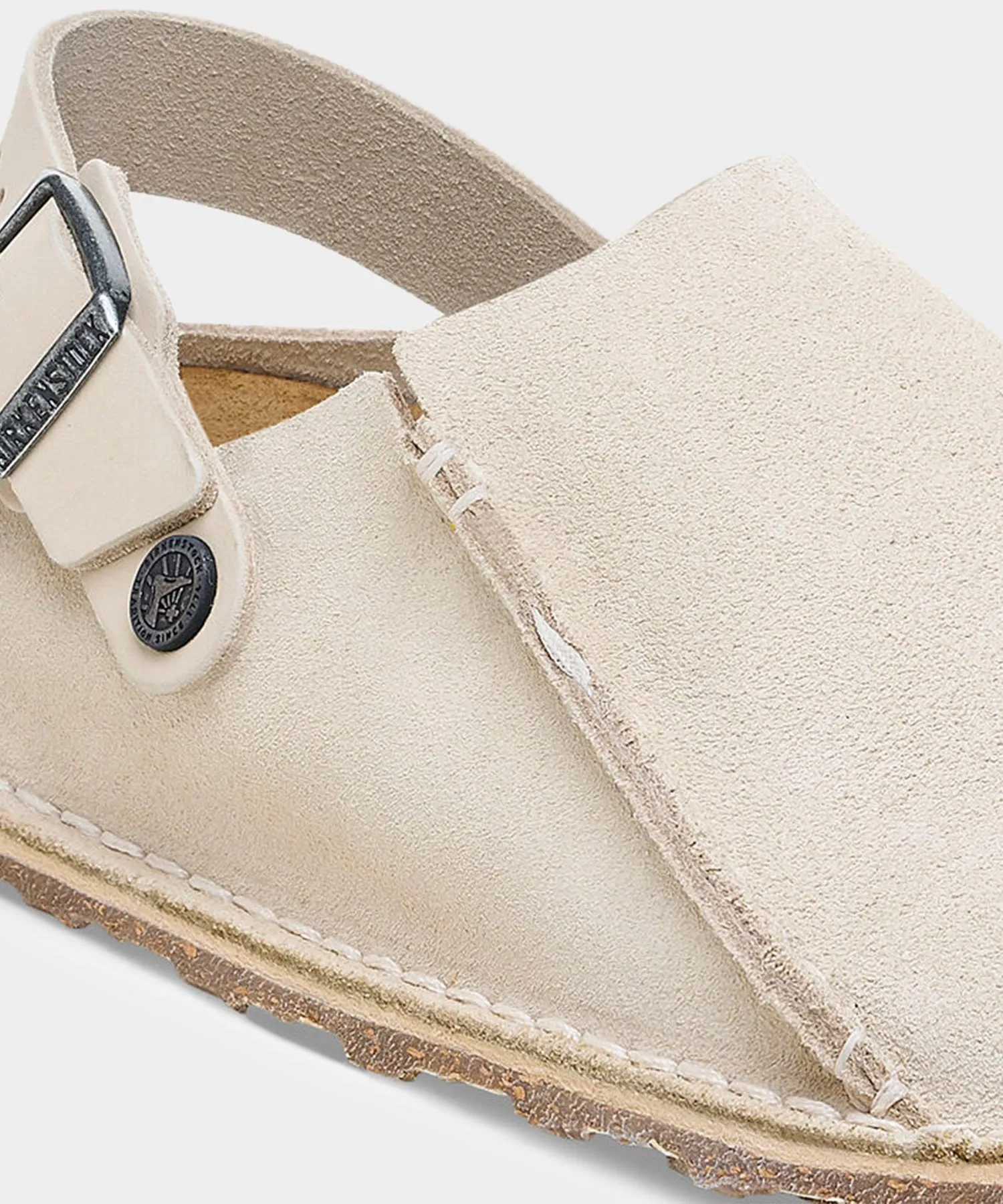 Birkenstock Lutry Premium Suede in Eggshell