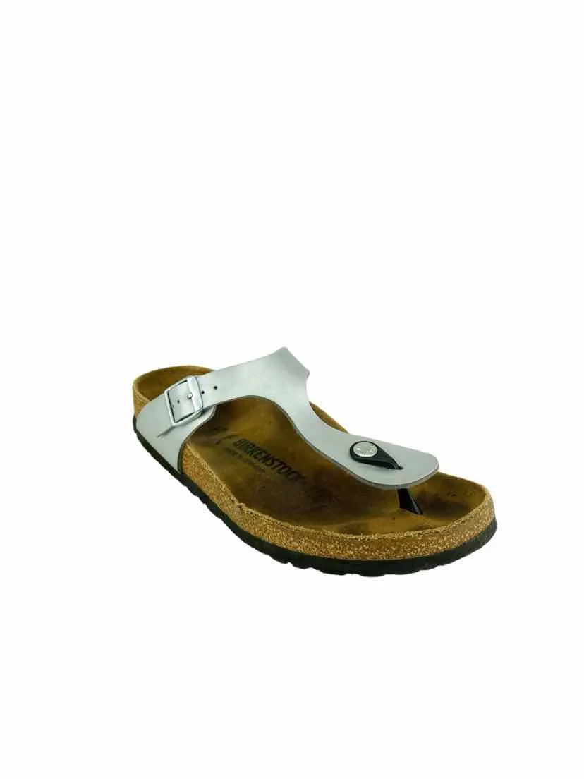 Birkenstock Women's Metallic Gizeh Sandal Silver Size 40 (9-9.5 US)