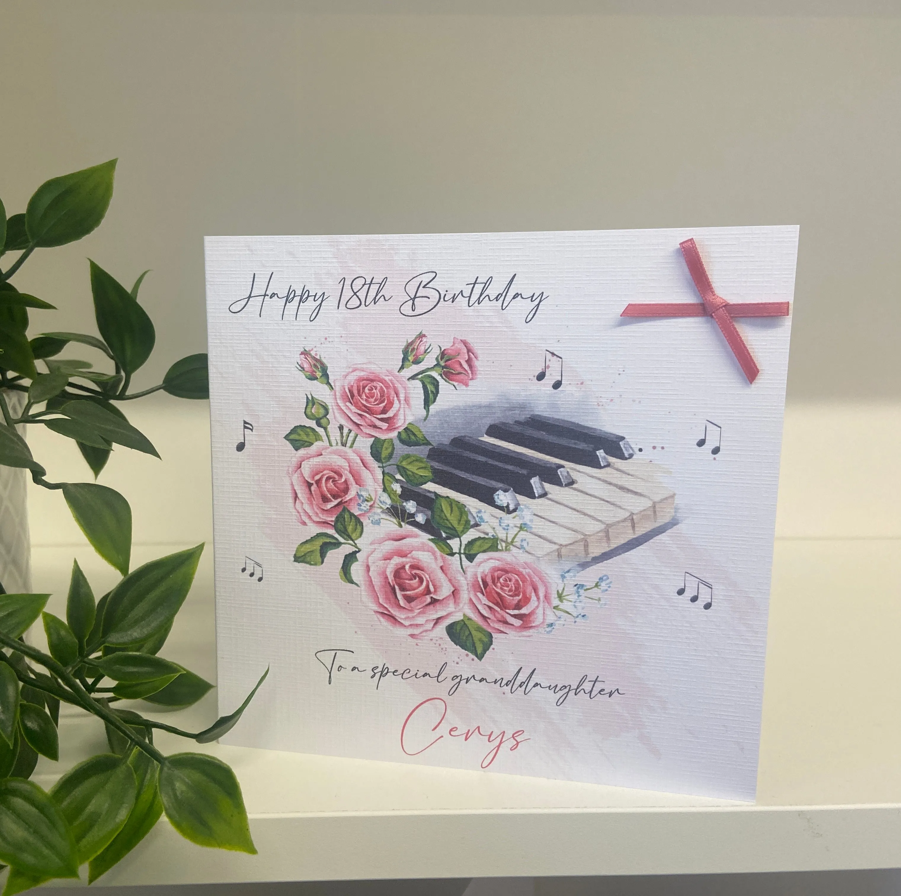 Birthday Wrapping Paper Rose Piano Design