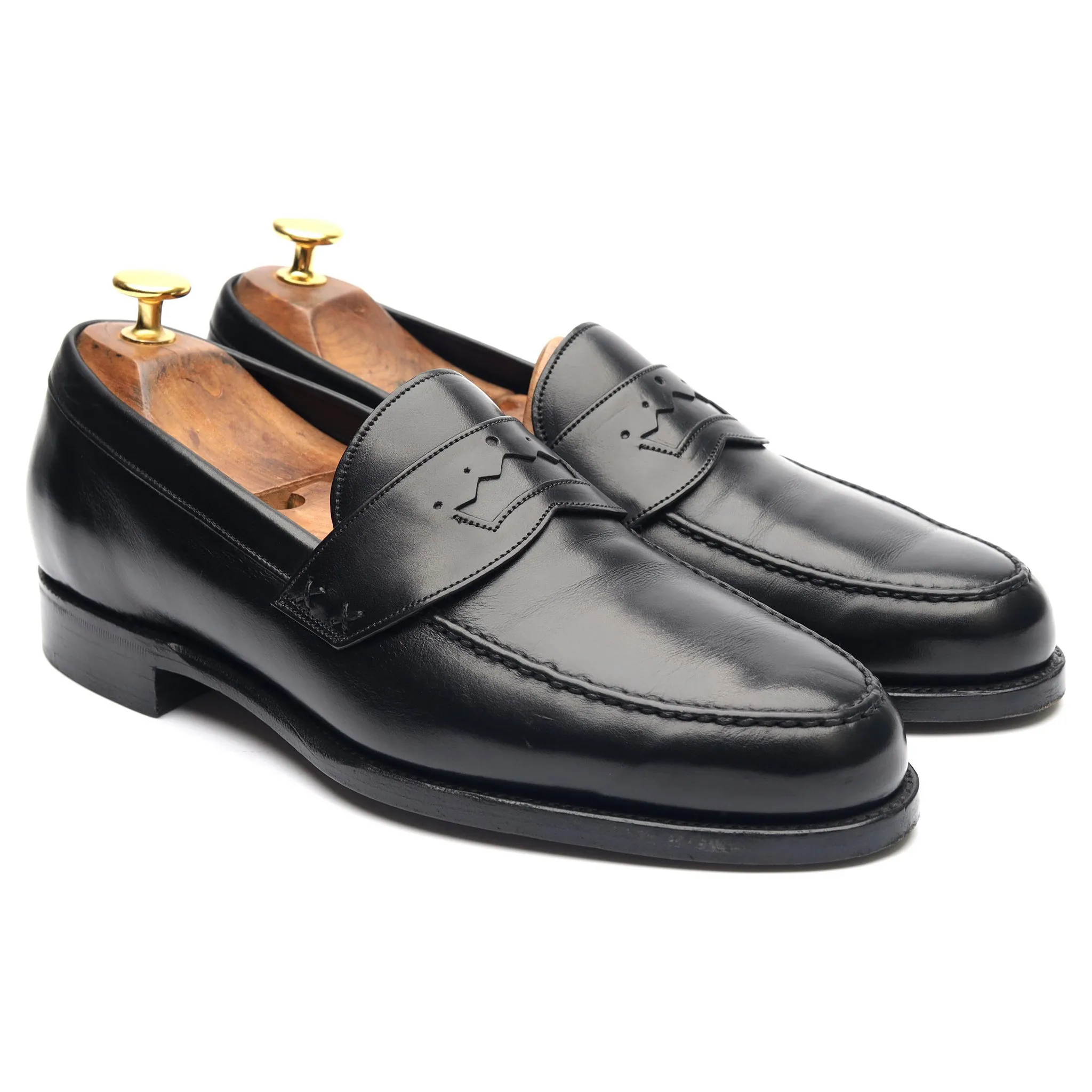 'Black Crown' Black Loafers UK 7 US 8