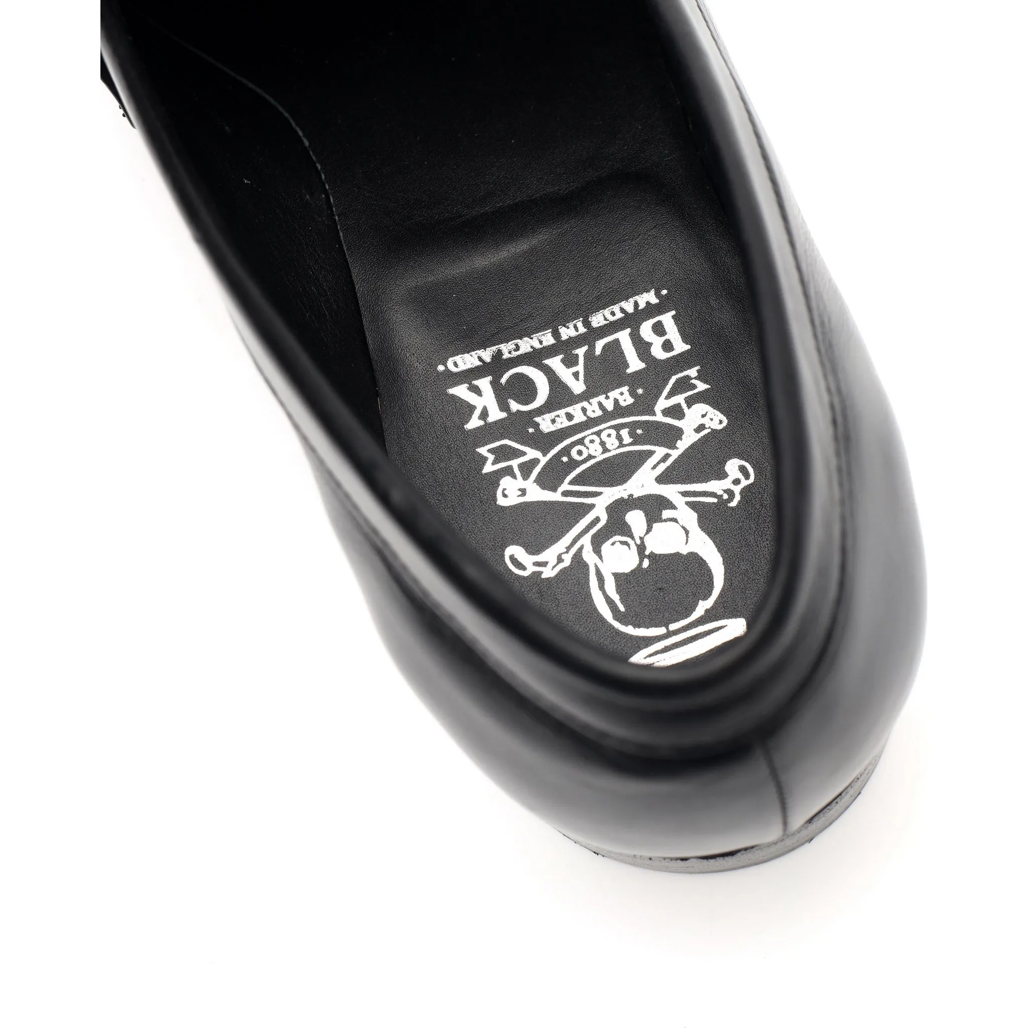 'Black Crown' Black Loafers UK 7 US 8