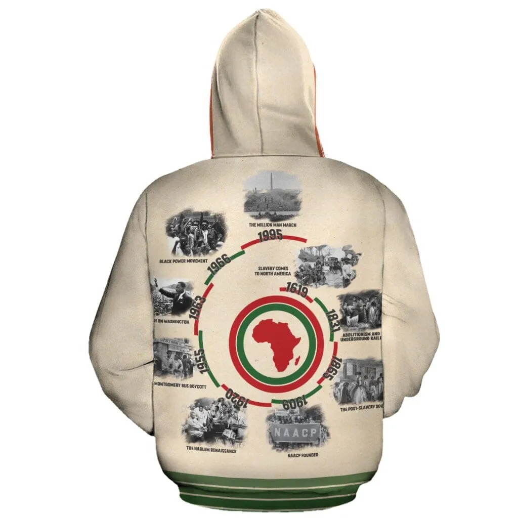 Black History Timeline All-over Hoodie and Joggers Set