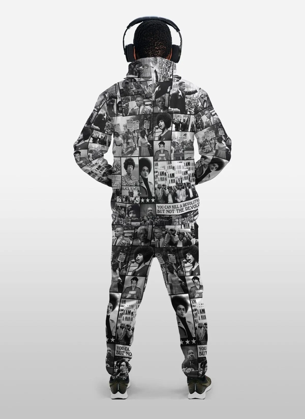 Black Power Images All-over Hoodie And Joggers Set