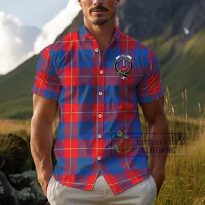 Blane Tartan Cotton Hawaiian Shirt with Family Crest