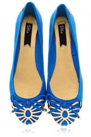 BLINK BUTTERFLY WINGS Royal Blue Ballerinas