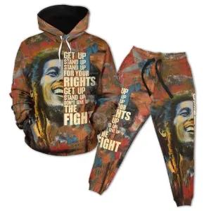 Bob Marley All-over Hoodie and Joggers Set