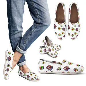 Bookworm Pattern Casual Women Shoes