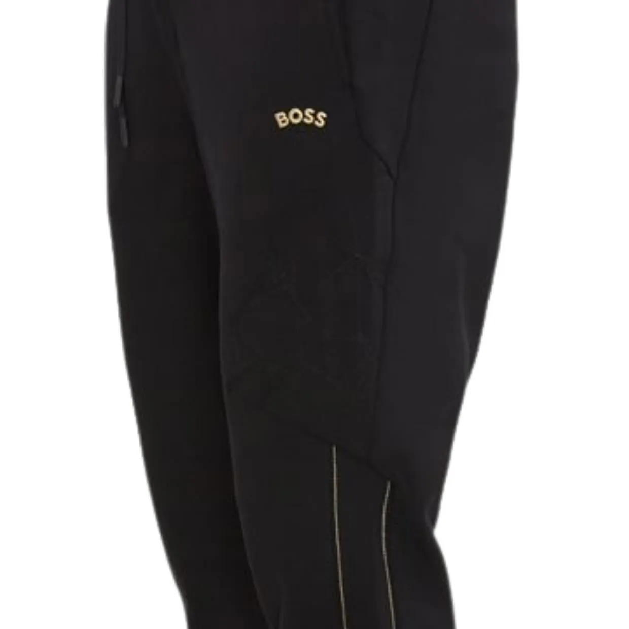 BOSS Hadiko Grid Artwork Black Jogging Bottoms