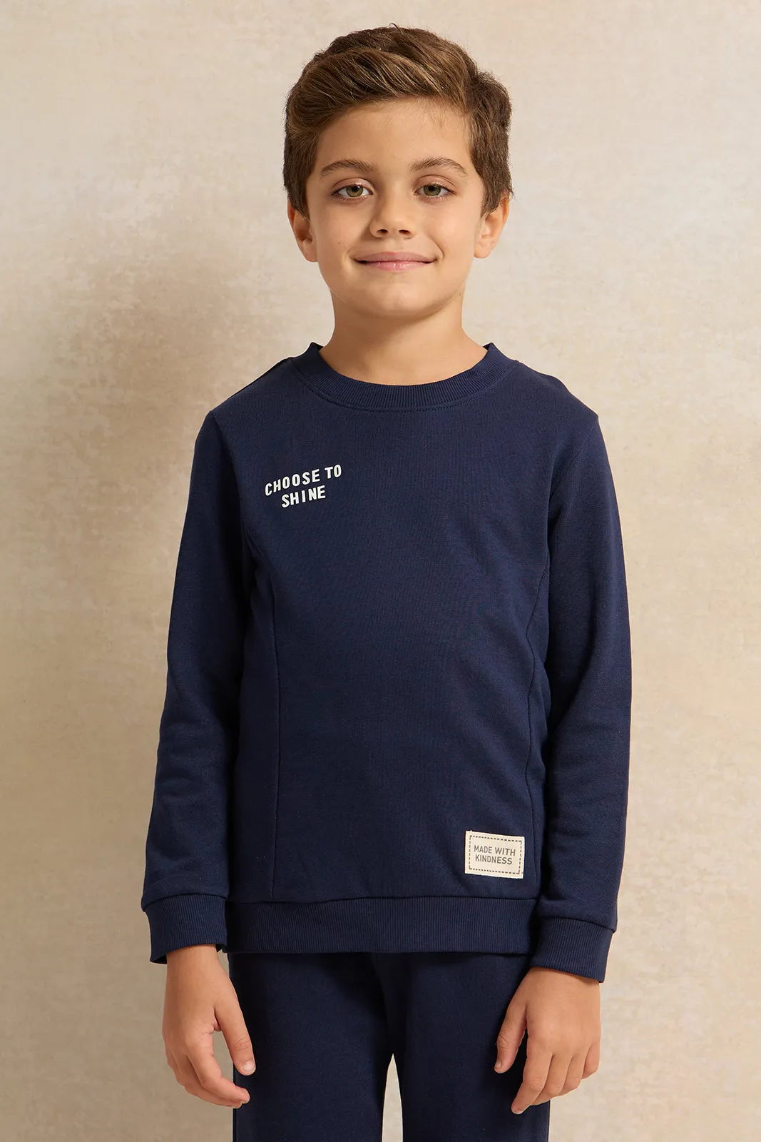 Boys Navy Print Jogging Set (2 Piece)