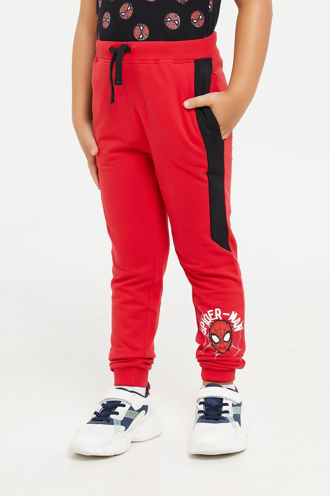 Boys Red Spiderman Active Pant