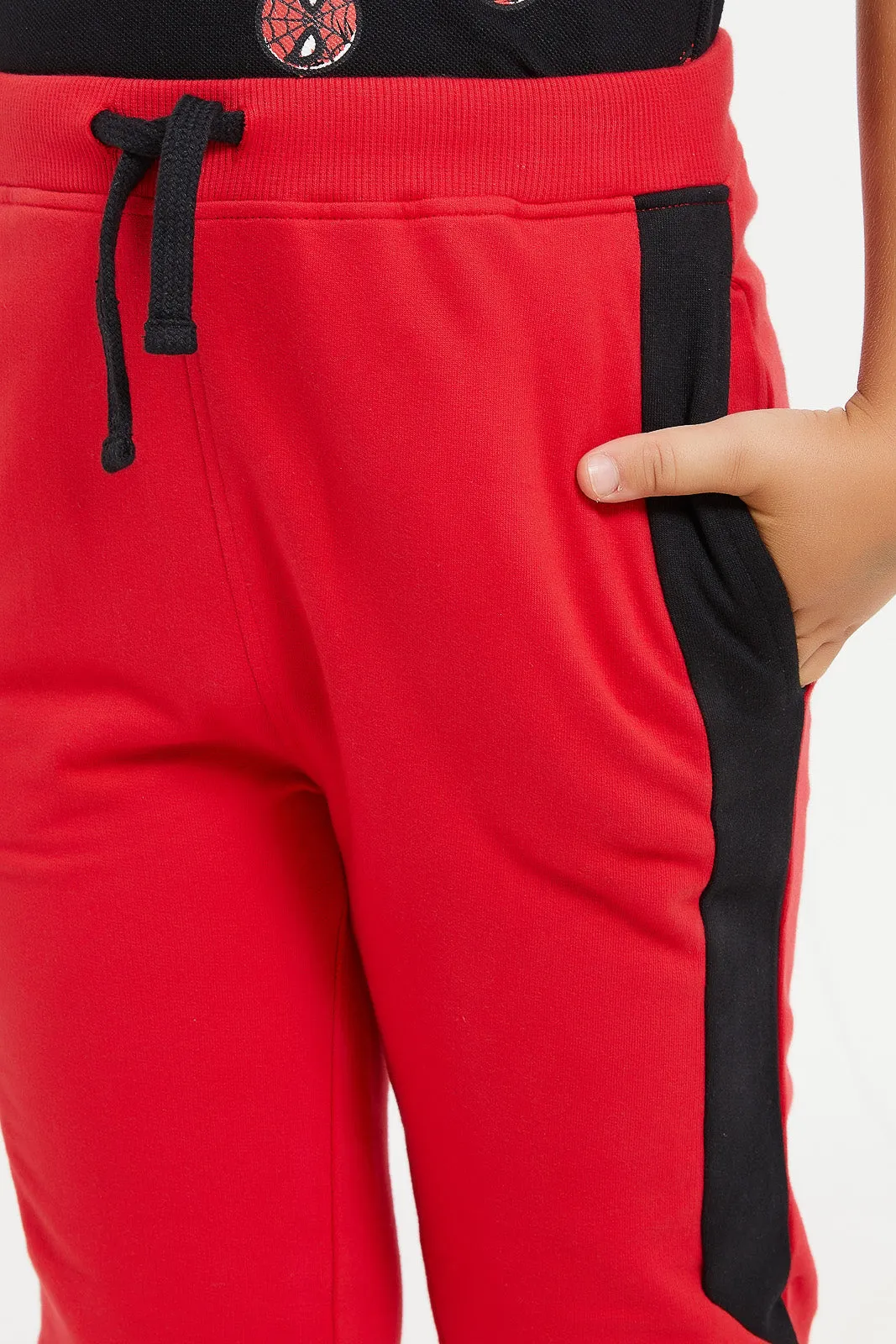 Boys Red Spiderman Active Pant