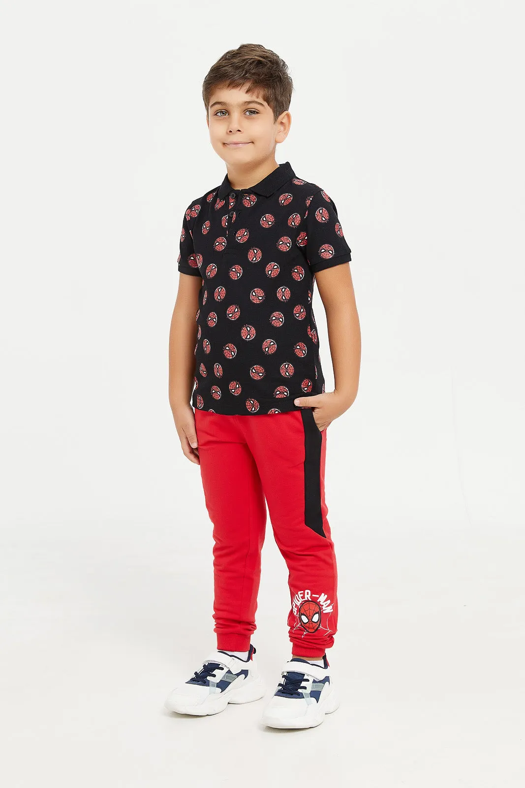 Boys Red Spiderman Active Pant