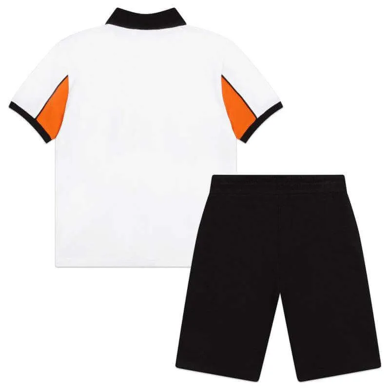 Boys Striped Polo Shorts Set