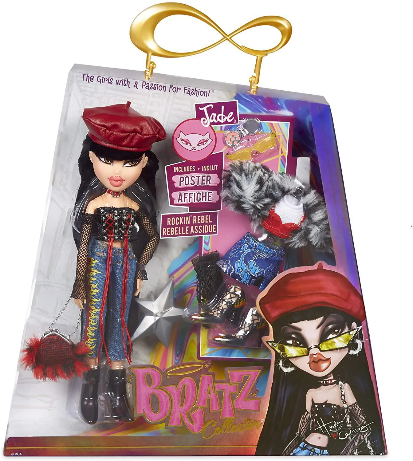 Bratz Collector Doll - Jade Premium 10” Doll With Articulation And 2 Deluxe Mix Match Outfits