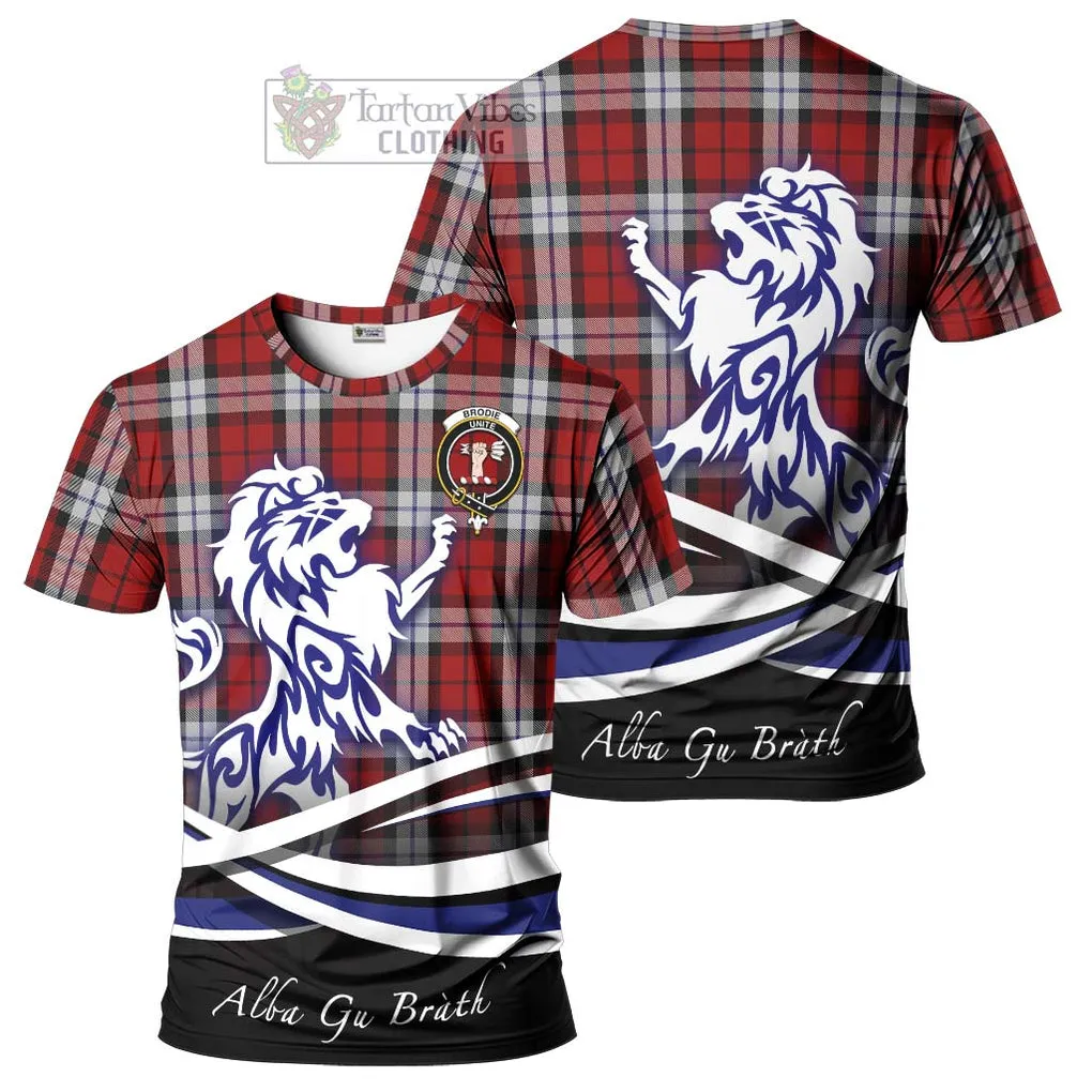 Brodie Dress Tartan Cotton T-shirt with Alba Gu Brath Regal Lion Emblem