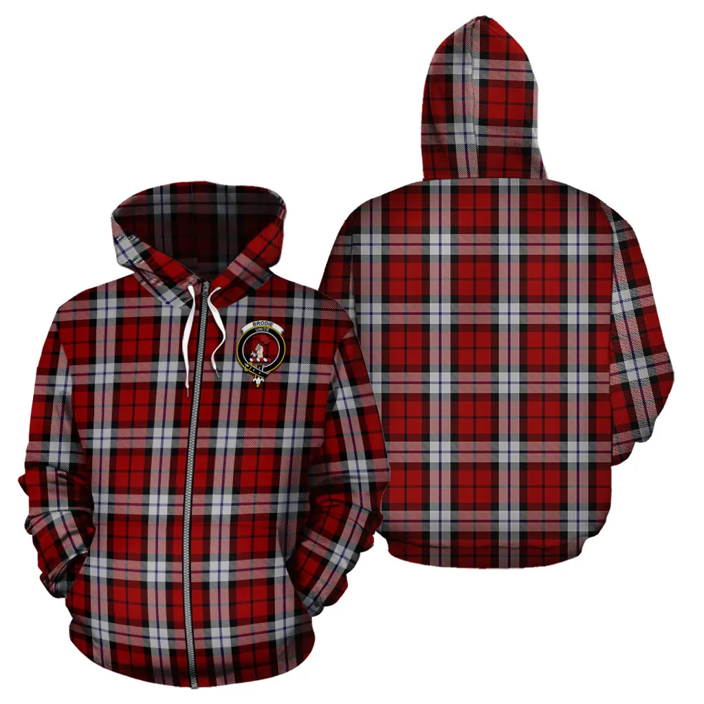 Brodie Dress Tartan Hoodie with Family Crest