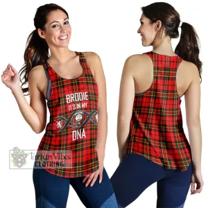 Brodie Modern Tartan Women's Racerback Tanks with Family Crest DNA In Me Style