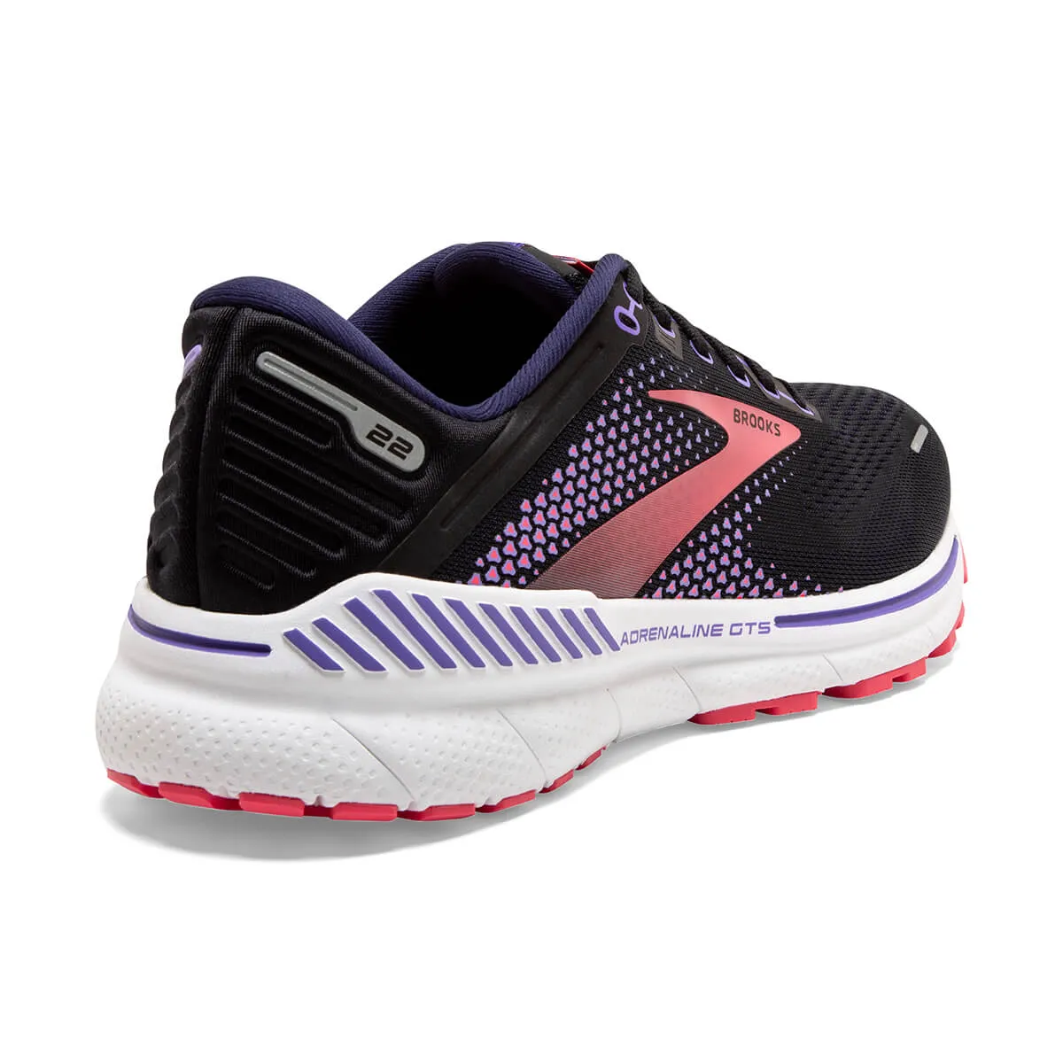 Brooks Adrenaline GTS 22 Womens | Black/purple/coral