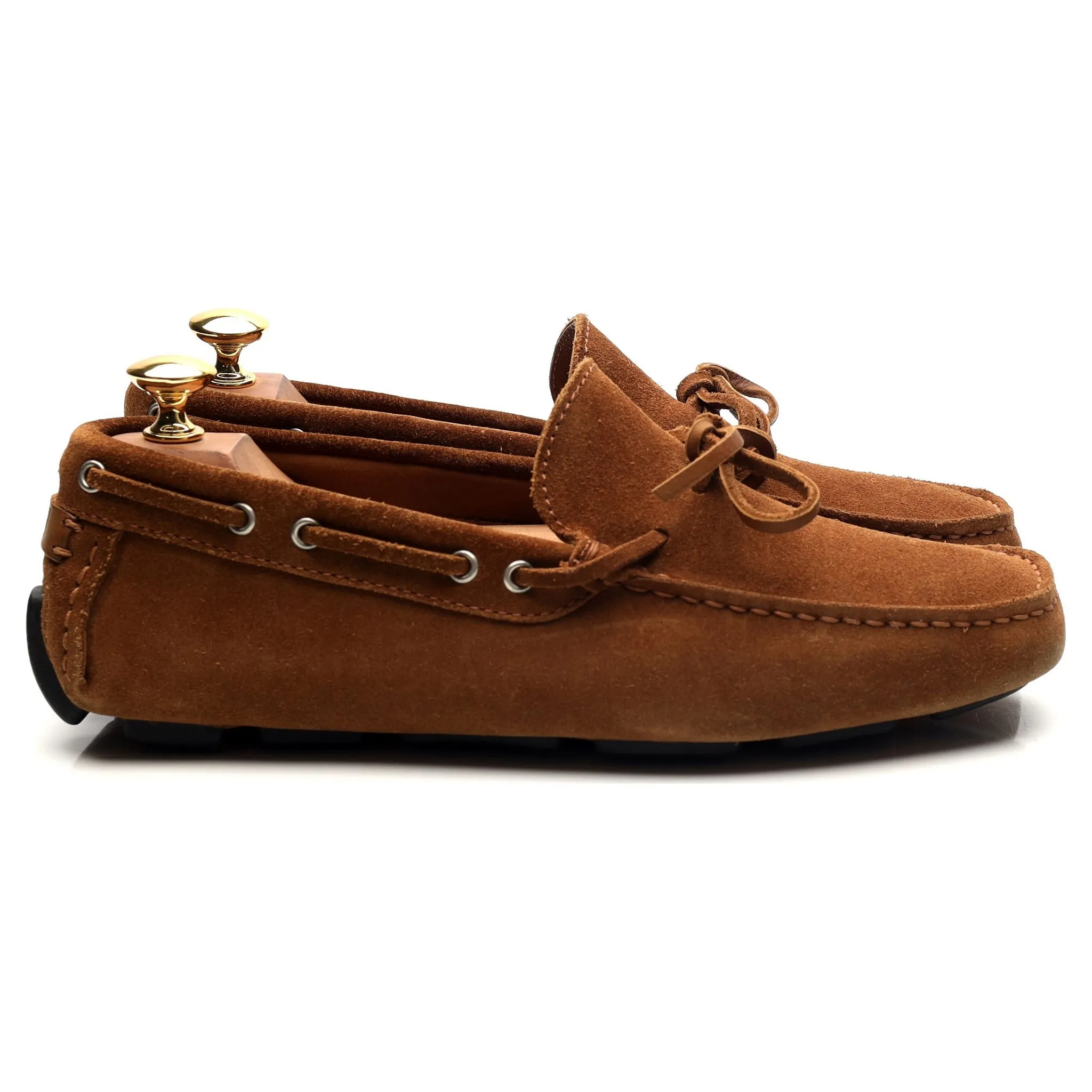 Brown Suede Driving Loafers UK 6.5