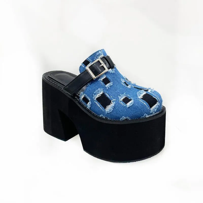 Buckle Design Thick Soled Chunky Sandals