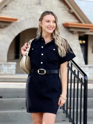 Button Down Denim Dress