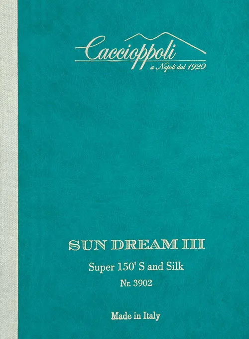 Caccioppoli Sun Dream Miola Blue Wool Silk Suit