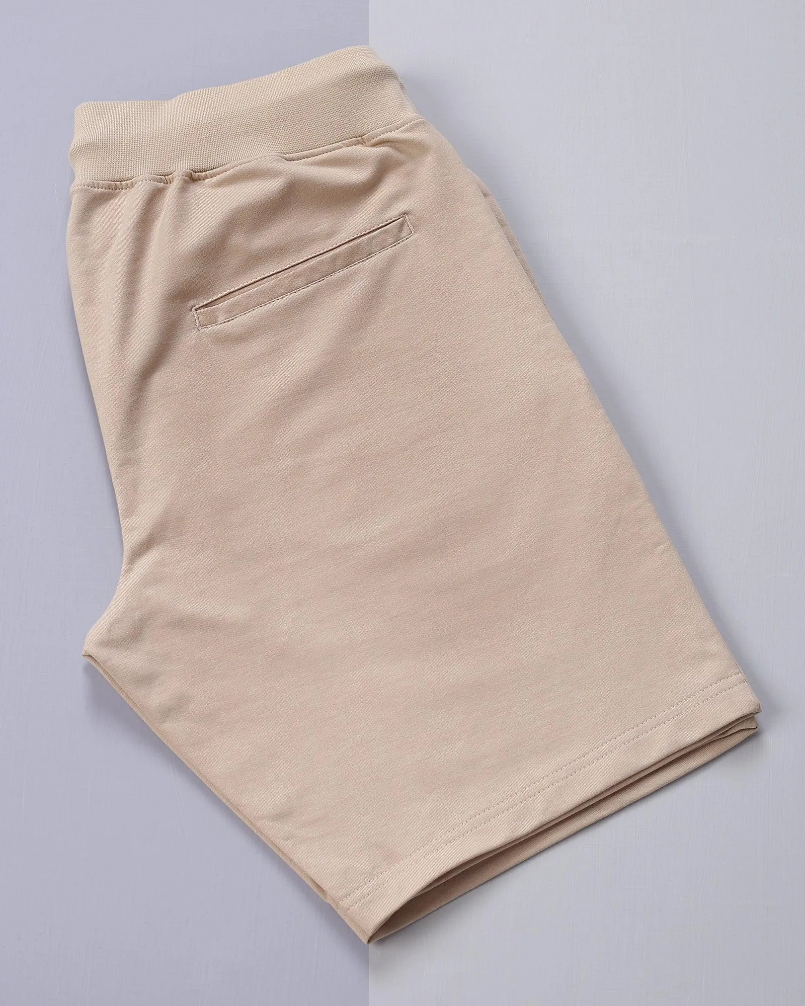 Casual Beige Solid Shorts - Eve