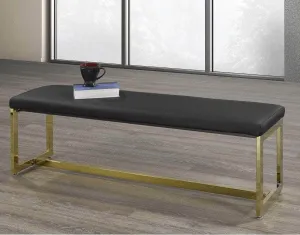 Cheyenne Accent Bench in Black & Gold