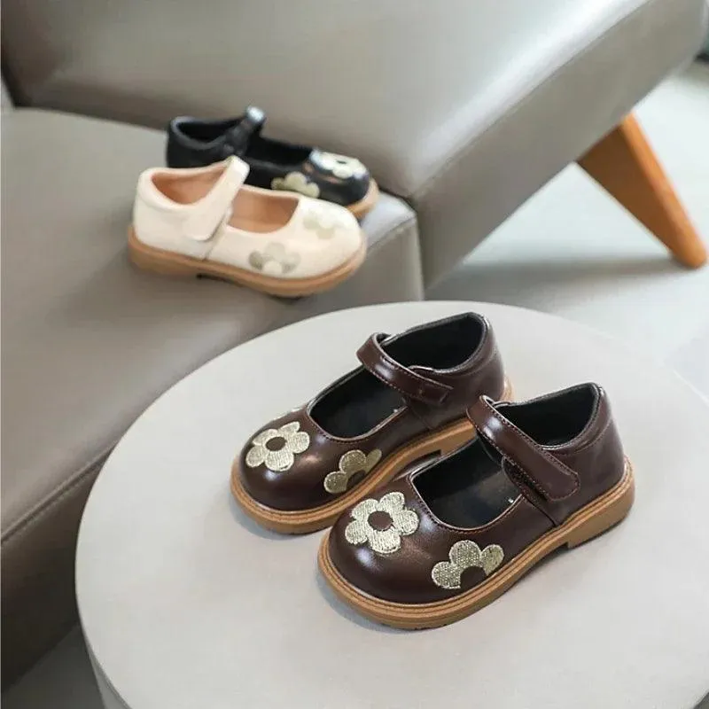 Children's Casual Shoes - Girl Kids flats - Flower Pattern- TSS209