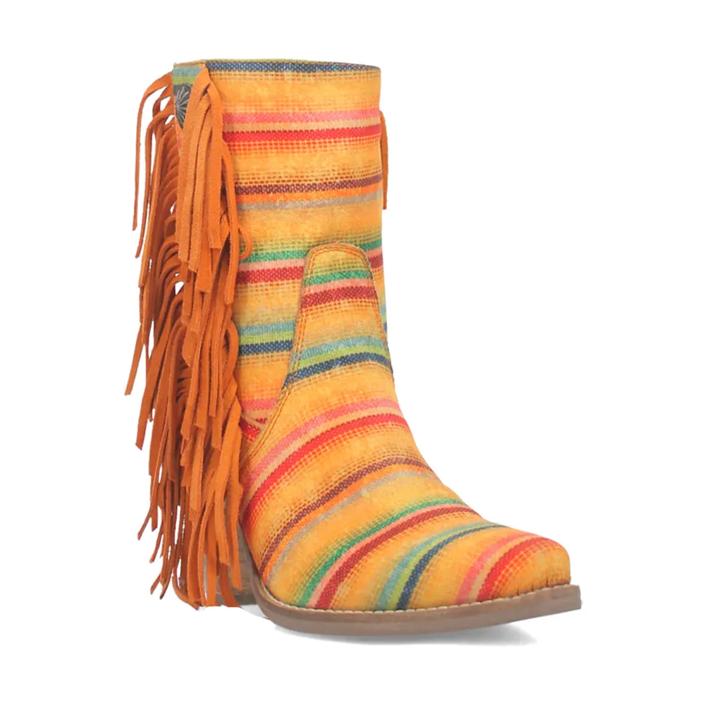 Chili Pepper Serape Southwest Cowboy Booties