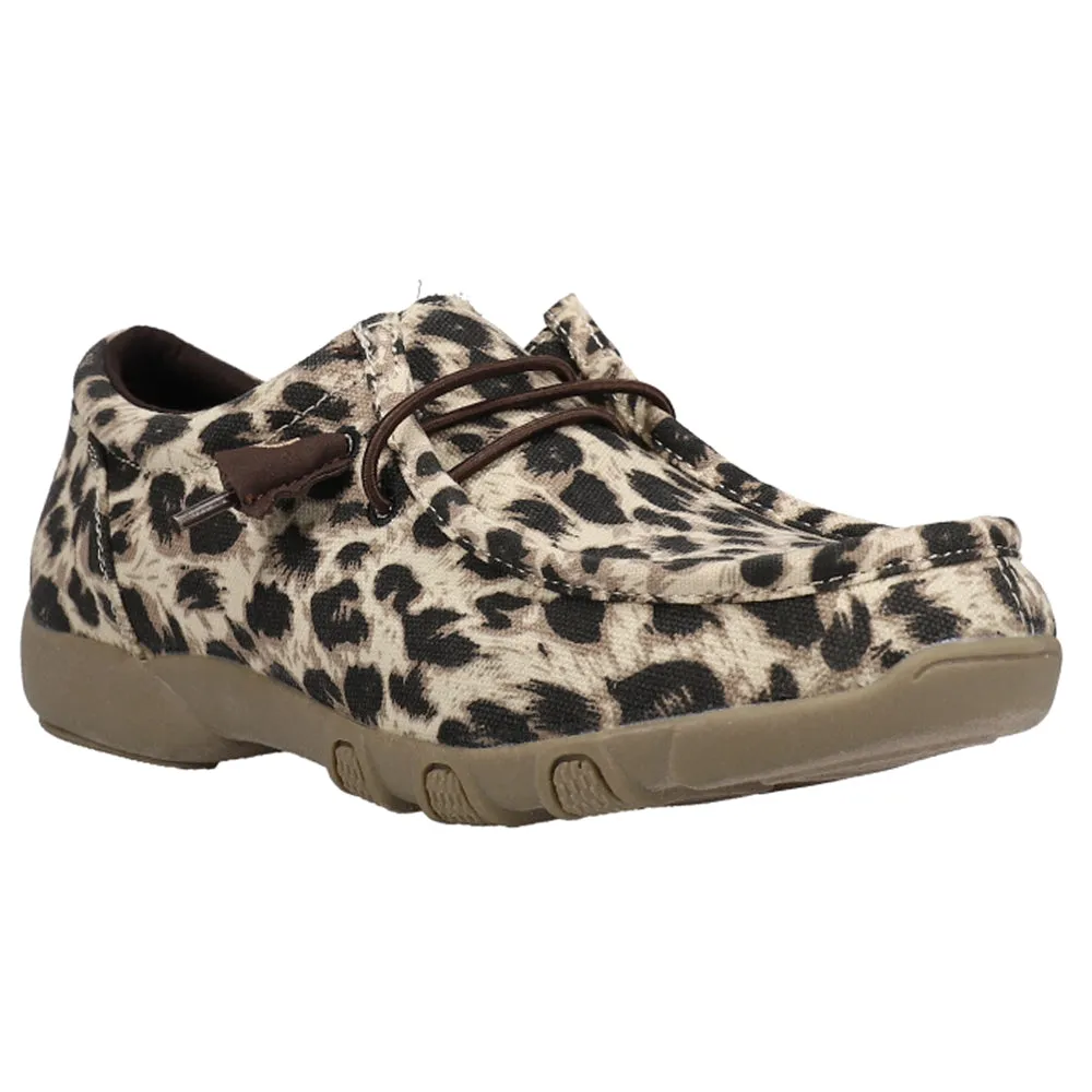 Chillin Leopard Moc Toe Slip On Flats