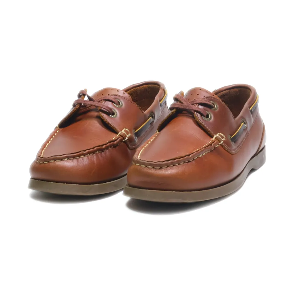 Clarks Lace-Up Shoes Leather Brown Colour For Kids