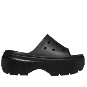 CROCS STOMP BLACK SLIDES