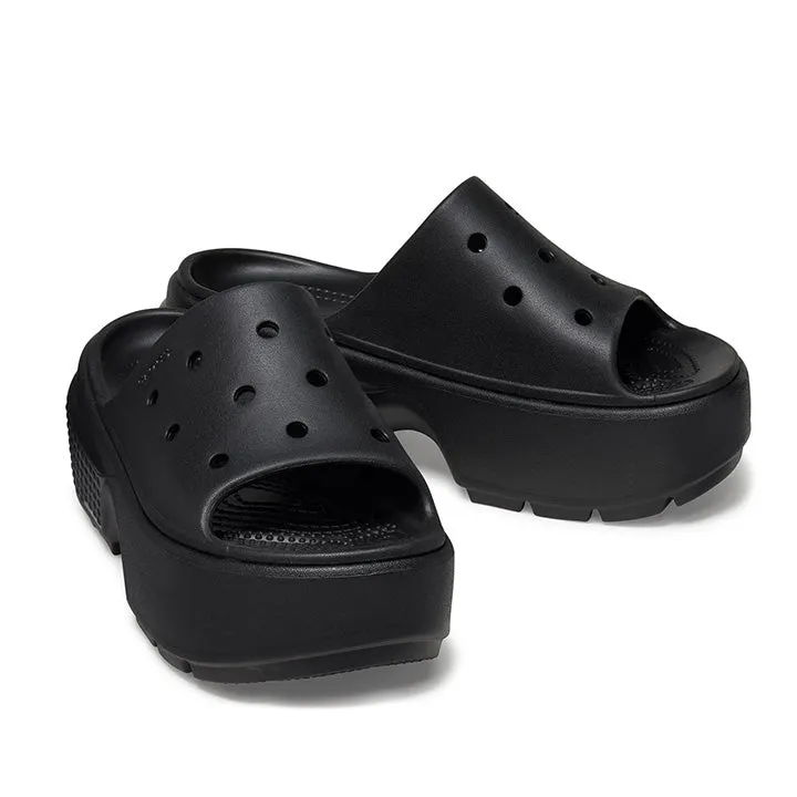 CROCS STOMP BLACK SLIDES