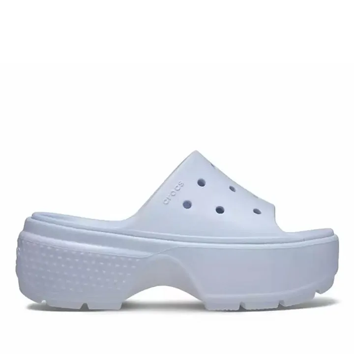 CROCS STOMP BLUE SLIDES