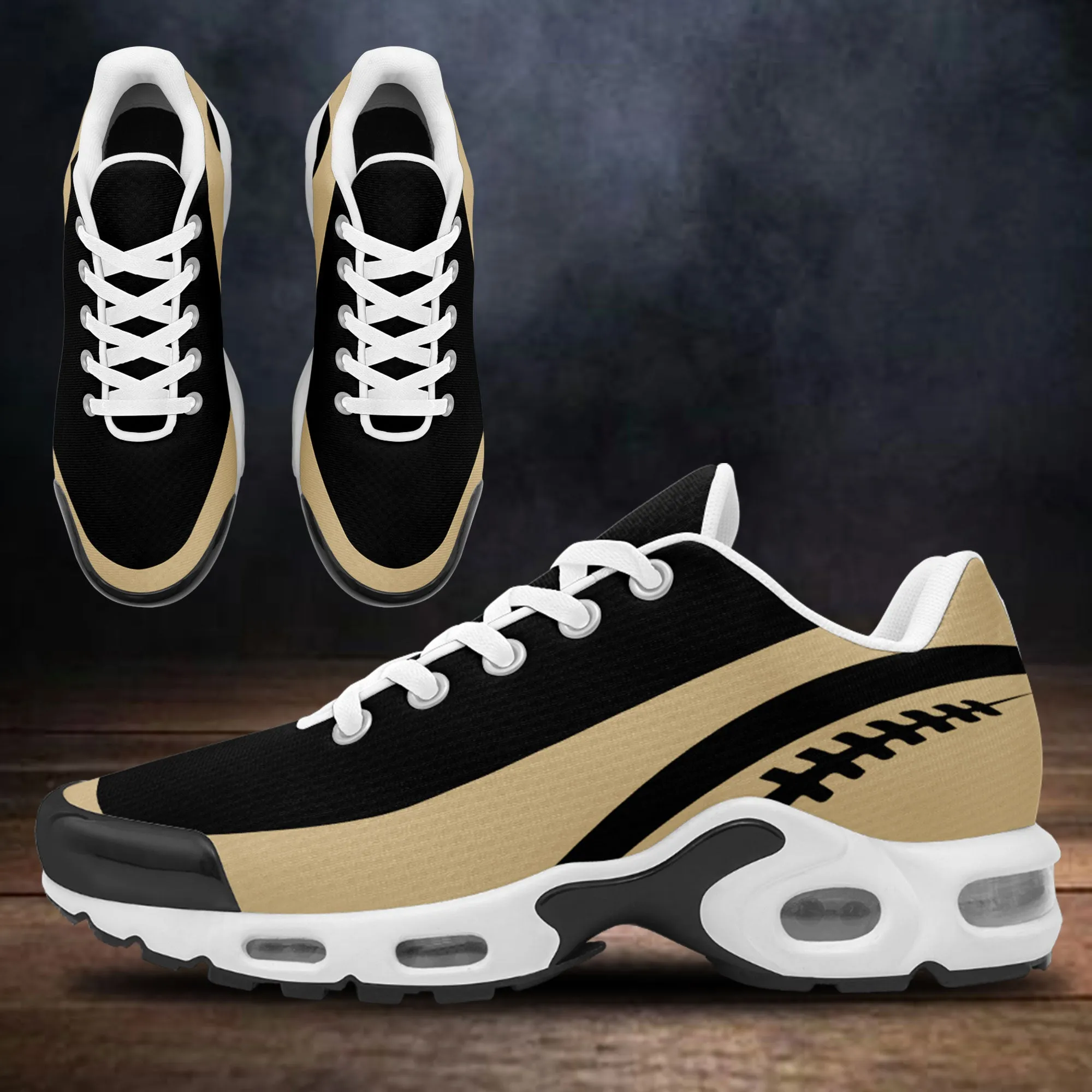 Custom Black Yellow TN Shoes Personalized Sneakers TN-D020077-18