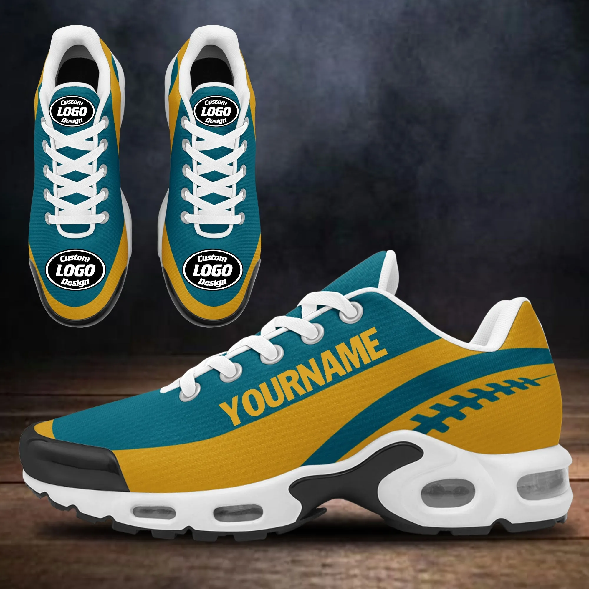 Custom Cyan Yellow TN Shoes Personalized Sneakers TN-D020077-16