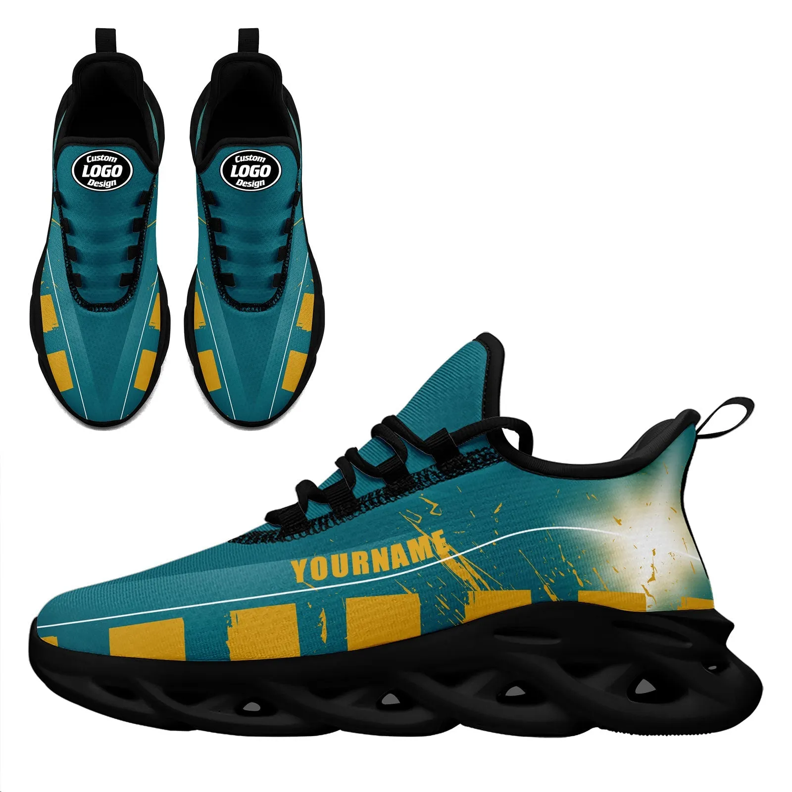 Custom Green Yellow Jacksonville Maxsoul Shoes Personalized Sneaker FN003-D020260-16 Custom Online