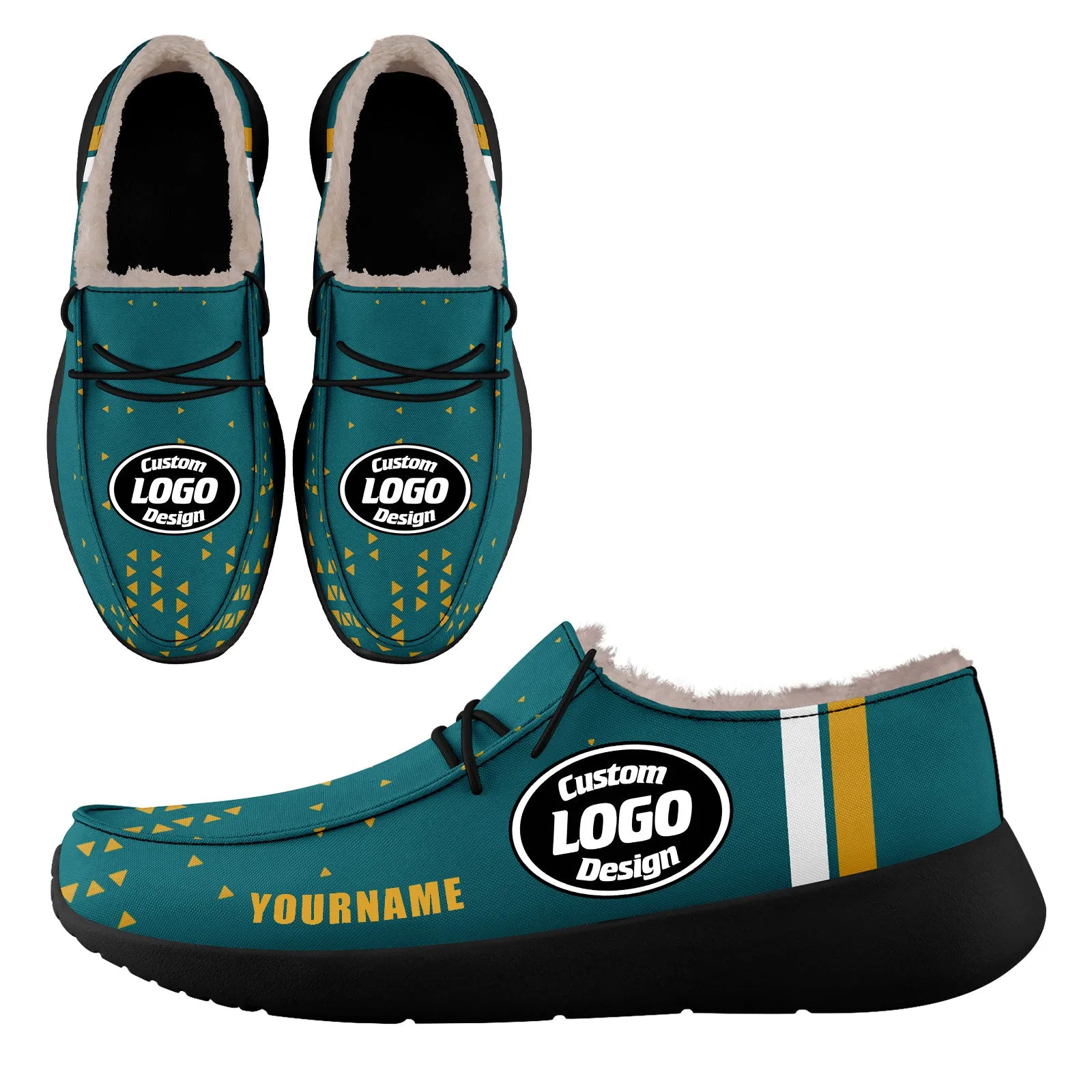 Custom Green Yellow Jacksonville Sneaker Shoes Combo Offer Personalized Combo ZH-D020289-16