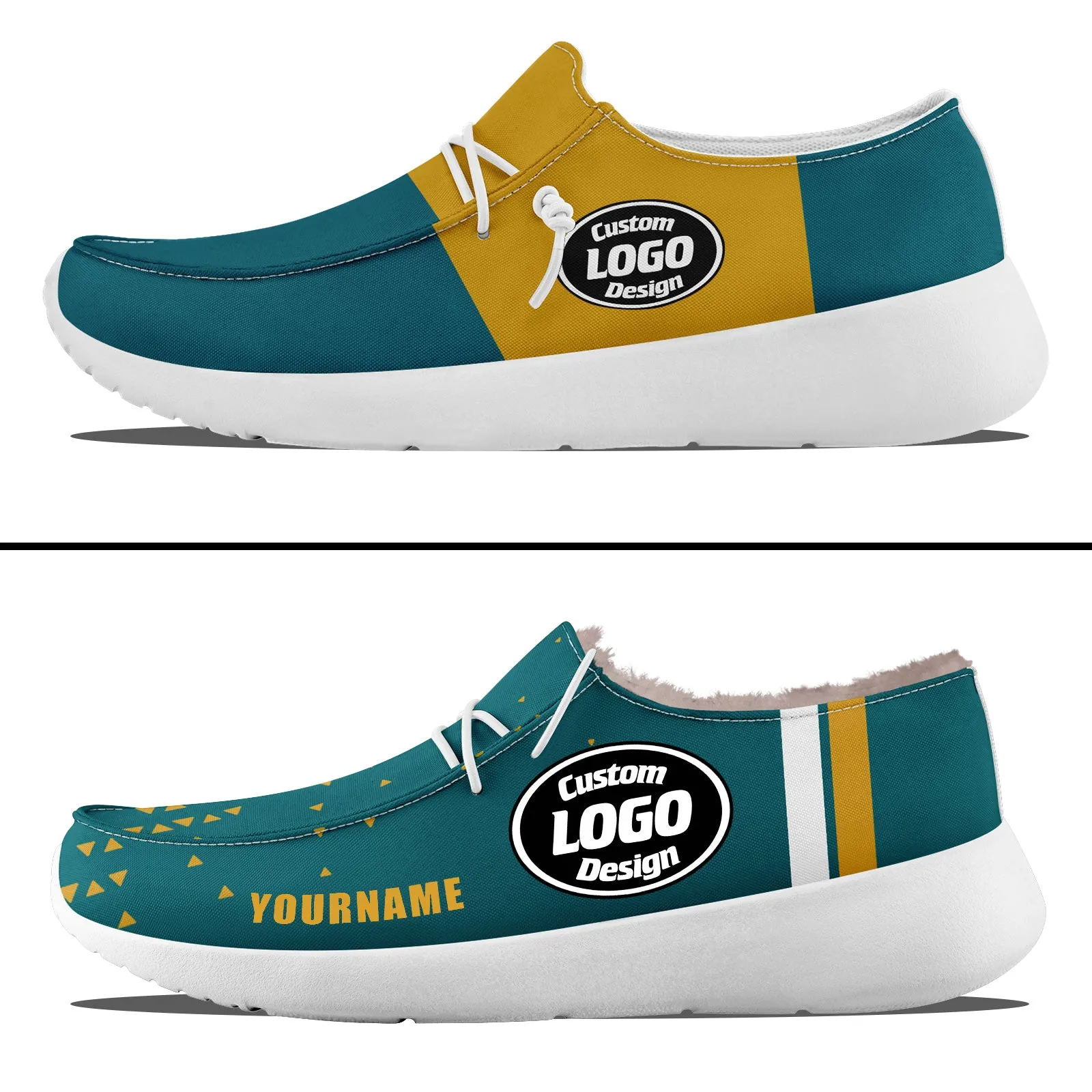 Custom Green Yellow Jacksonville Sneaker Shoes Combo Offer Personalized Combo ZH-D020289-16