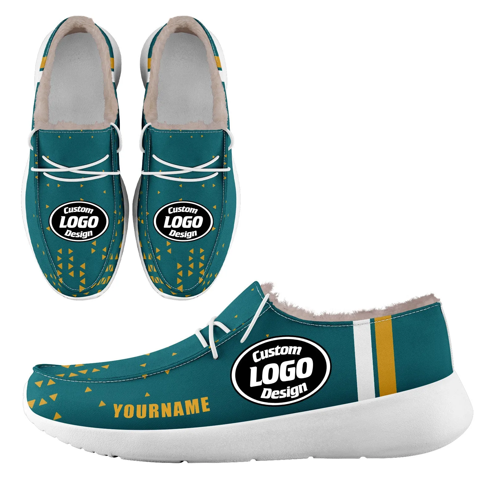 Custom Green Yellow Jacksonville Sneaker Shoes Combo Offer Personalized Combo ZH-D020289-16