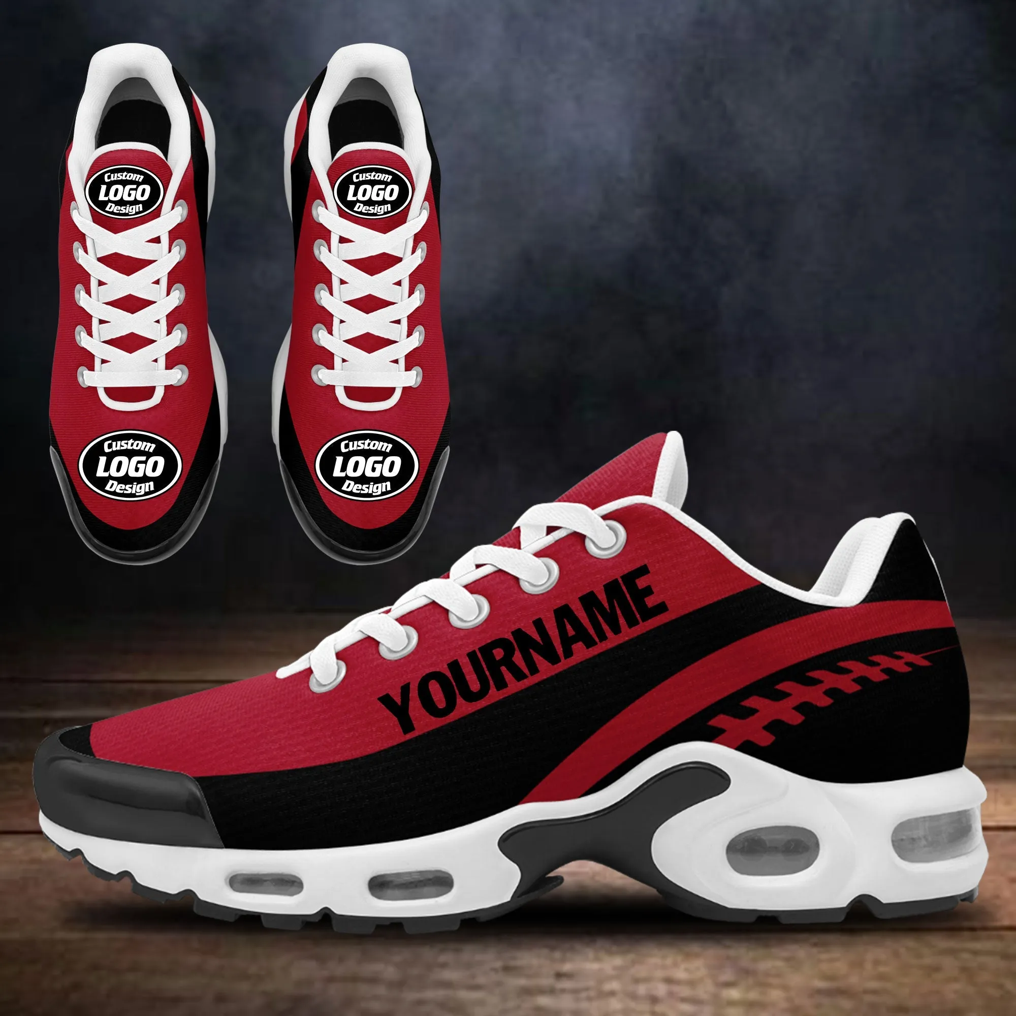 Custom Red Black TN Shoes Personalized Sneakers TN-D020077-4