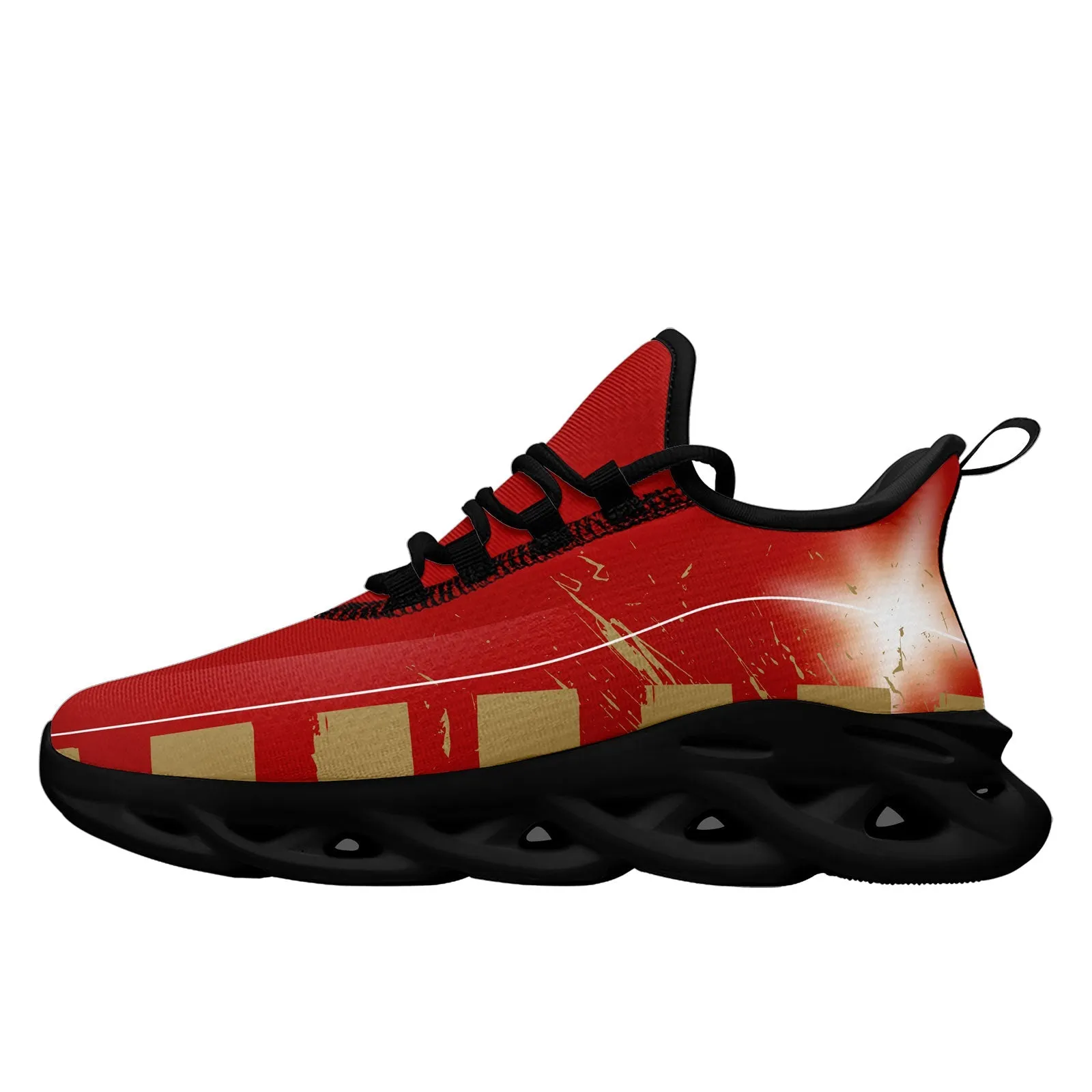 Custom Red Yellow San Francisco Maxsoul Shoes Personalized Sneaker FN003-D020260-25 Custom Online