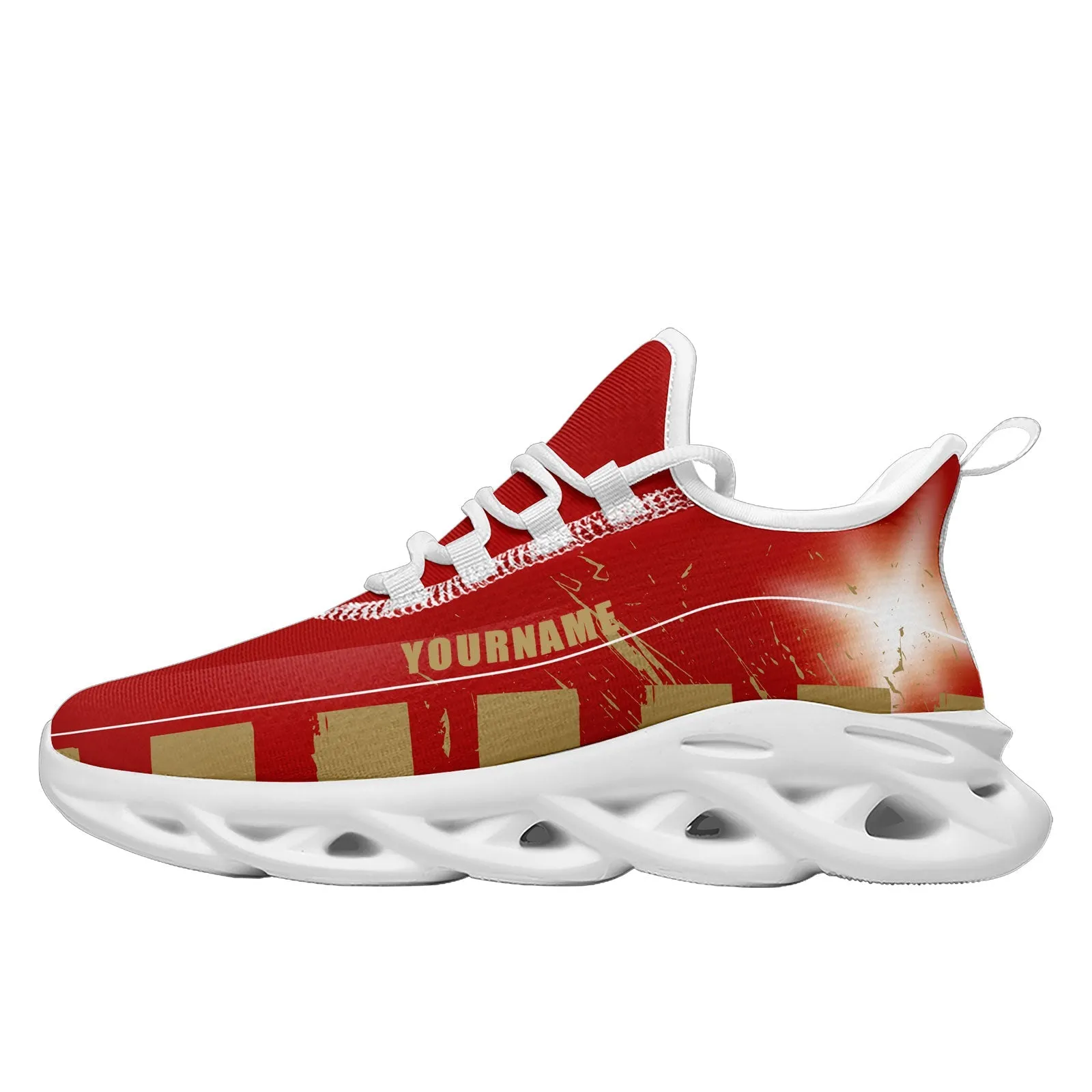 Custom Red Yellow San Francisco Maxsoul Shoes Personalized Sneaker FN003-D020260-25 Custom Online