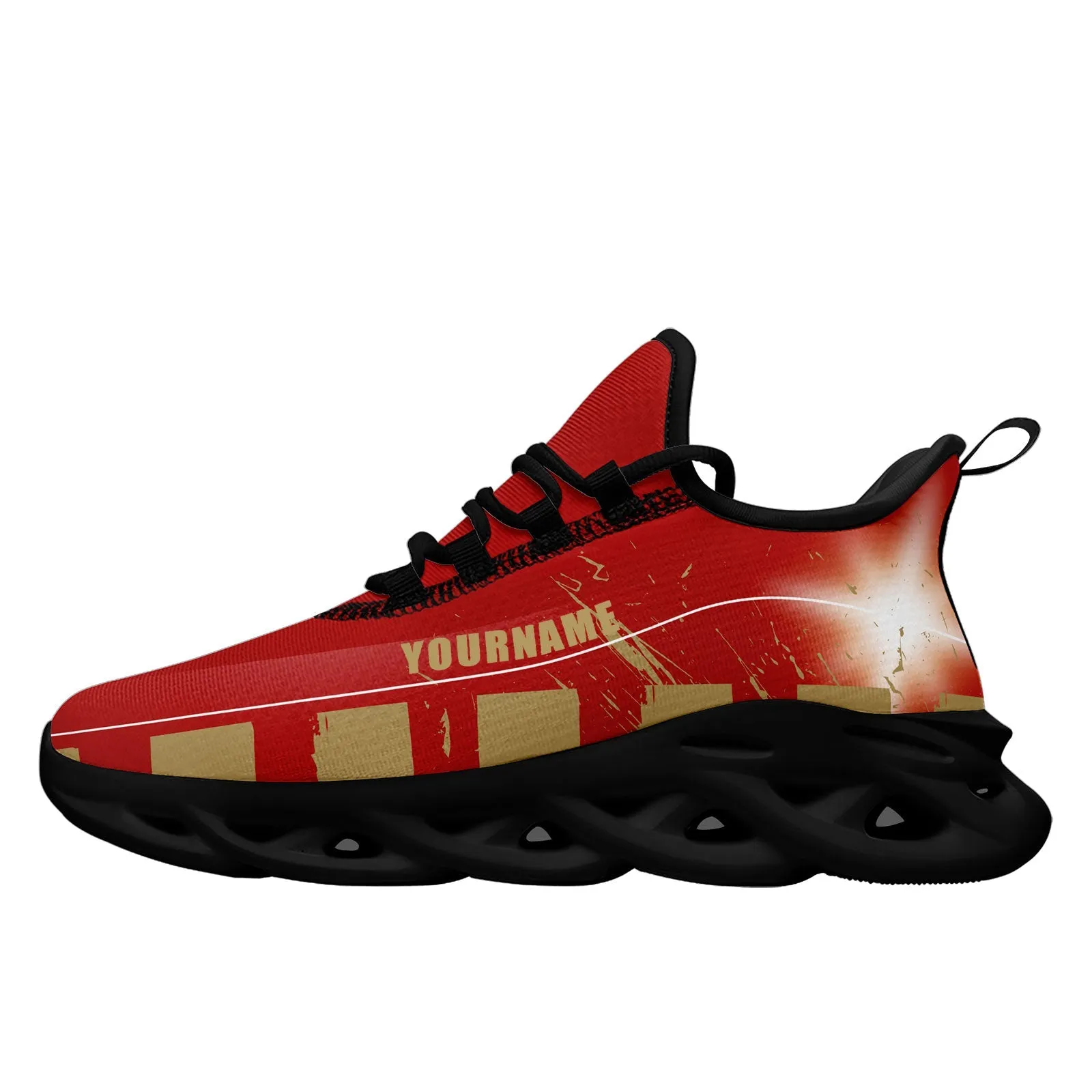 Custom Red Yellow San Francisco Maxsoul Shoes Personalized Sneaker FN003-D020260-25 Custom Online