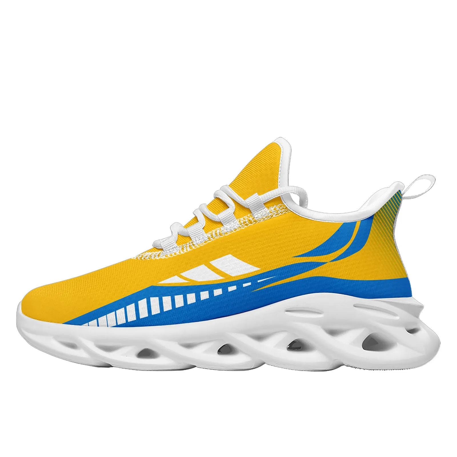 Custom Yellow Blue Los Angeles Maxsoul Shoes Personalized Sneaker FN003-D020325-22