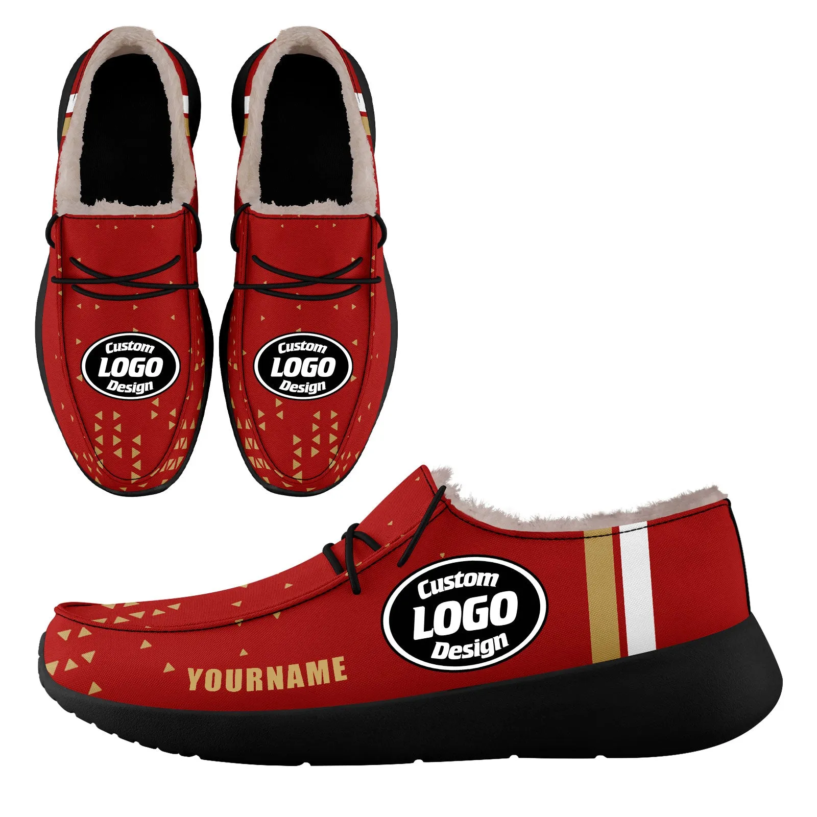 Custom Yellow Red San Francisco Sneaker Shoes Combo Offer Personalized Combo ZH-D020289-25